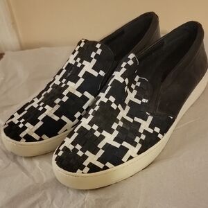 MICHAEL Michael Kors Black and White Slip-On Sneakers